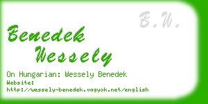 benedek wessely business card